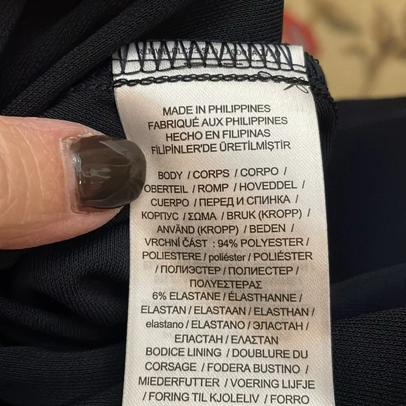 NWT Navy Lauren Ralph Lauren twist front dress. Size 6 - Picture 8 of 9